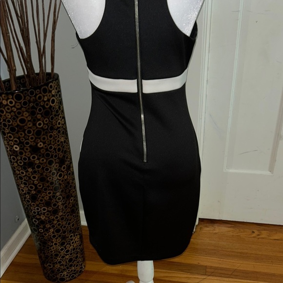 Bisou Bisou Black and White Halter Sheath Mini Dress - Picture 7 of 8